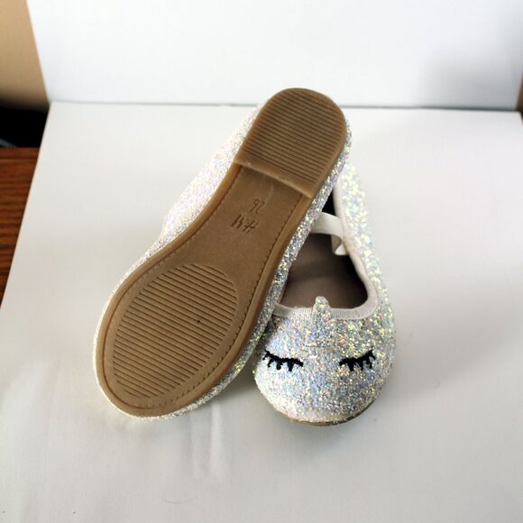 H&M Unicorn Size 9 Glitter Incadescent Ballet Style Shoes - Picture 3 of 3
